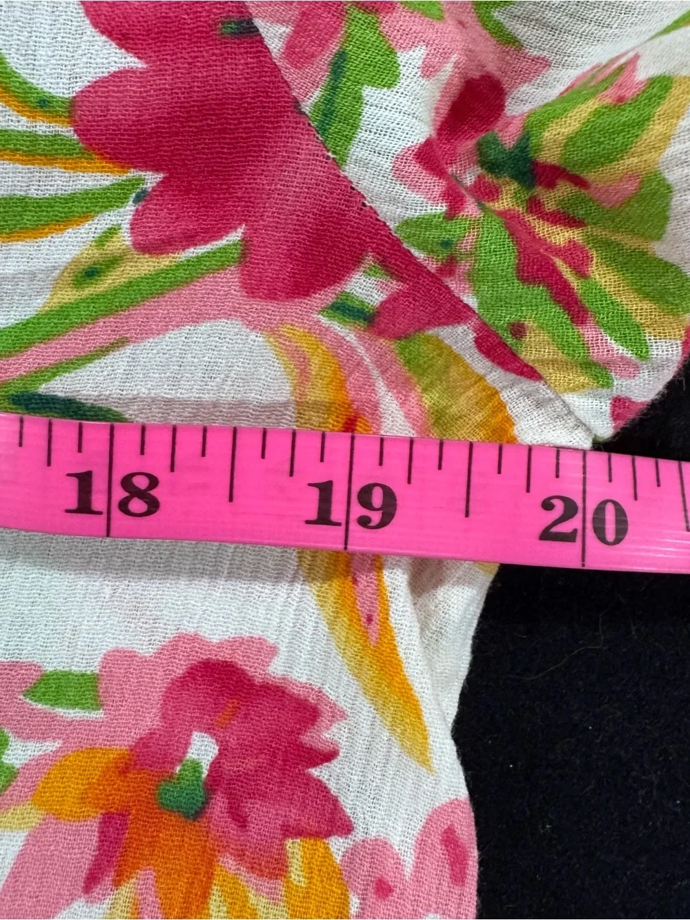 J. Crew Tropical Floral V-Neck Tunic in Pink and Green
